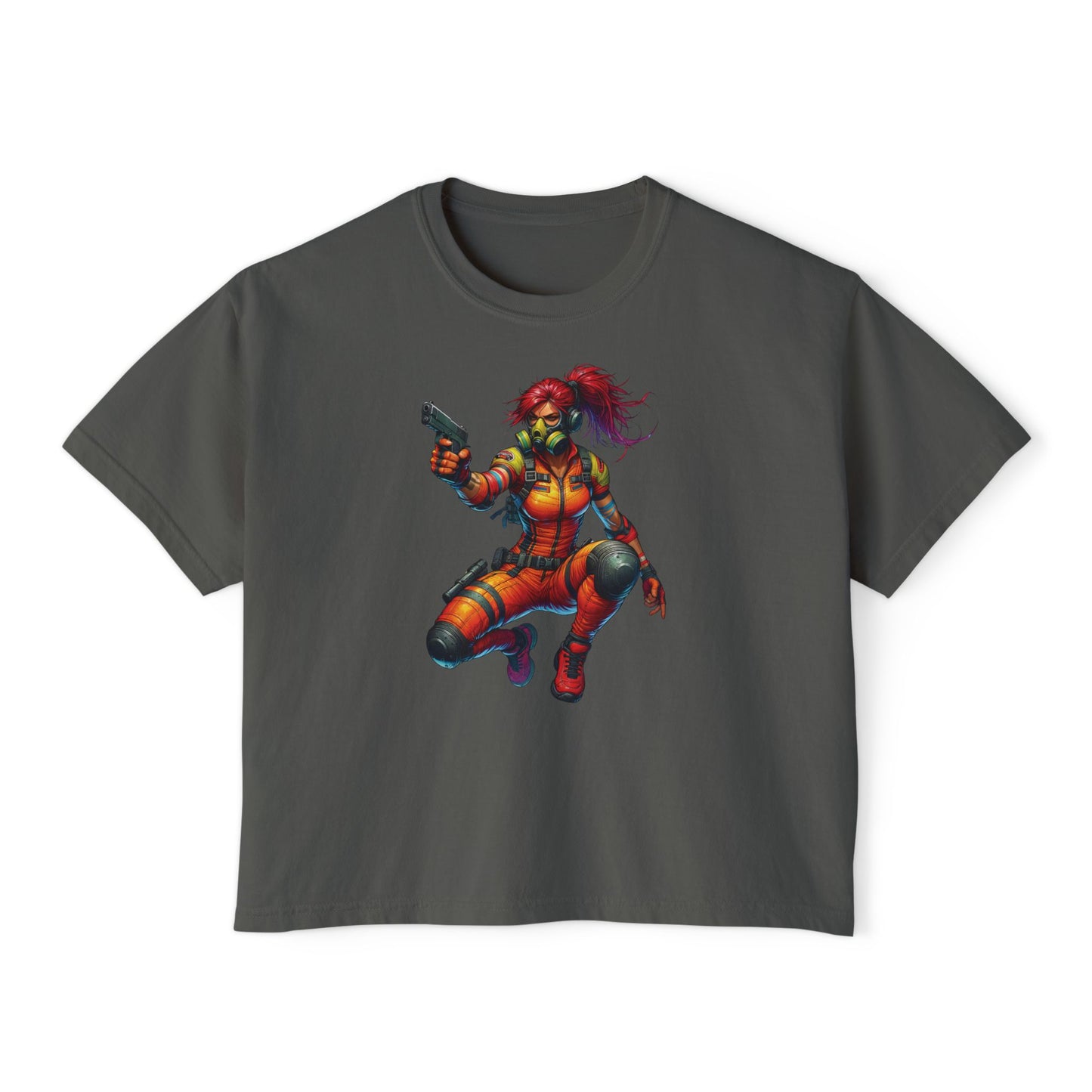 Misty Red Graphic Boxy Tee