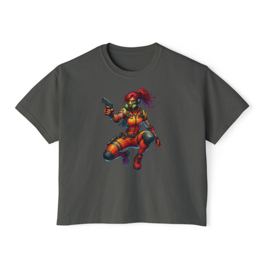 Misty Red Graphic Boxy Tee